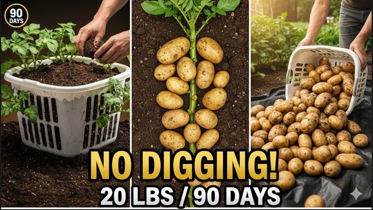 Grow 20lbs of Potatoes in a Laundry Basket - Here is How