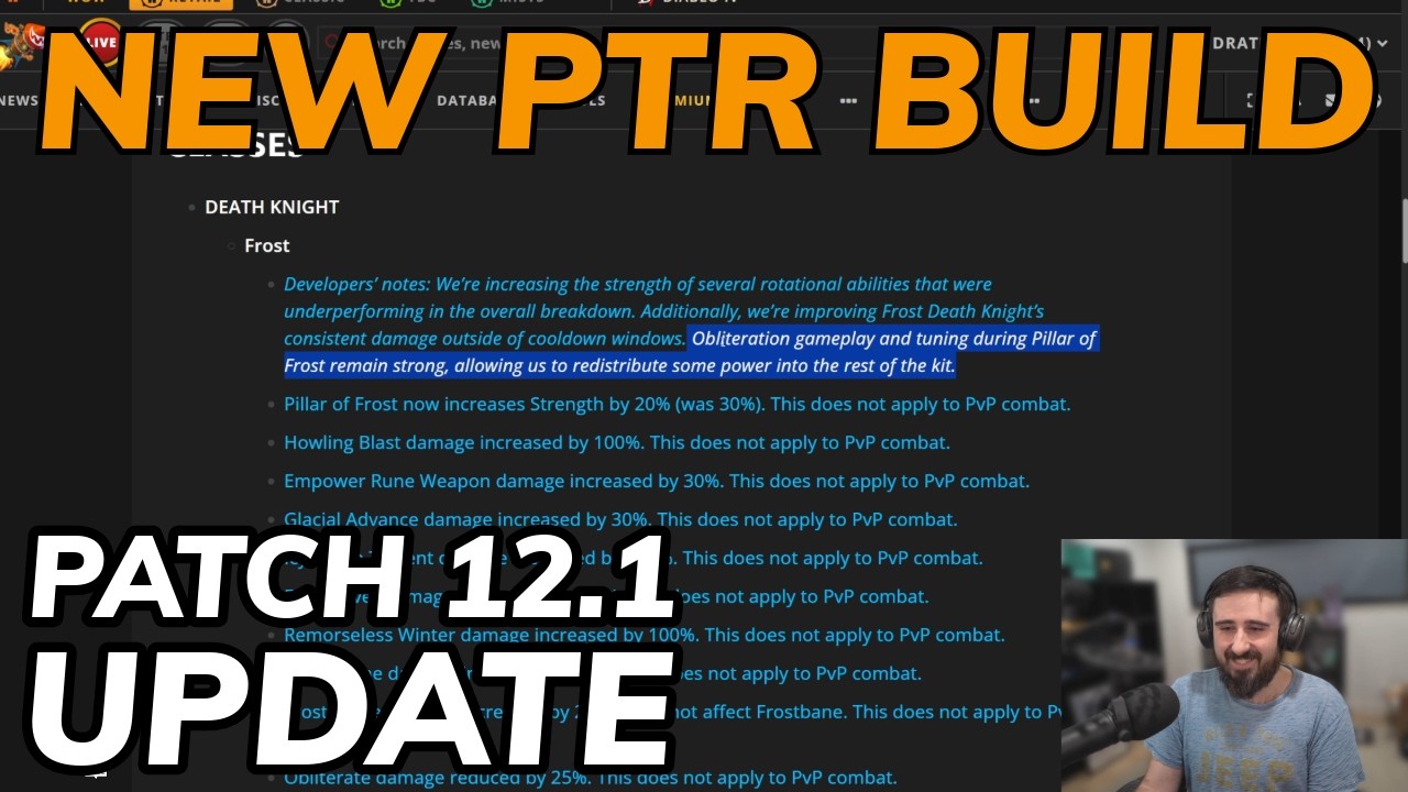 Обновление 12.1 PTR: больше изменений классов, пояснения по гербам и многое другое!