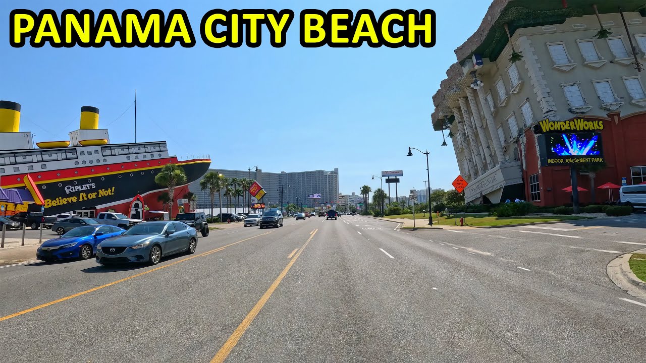 Panama City Beach Florida Driving Through