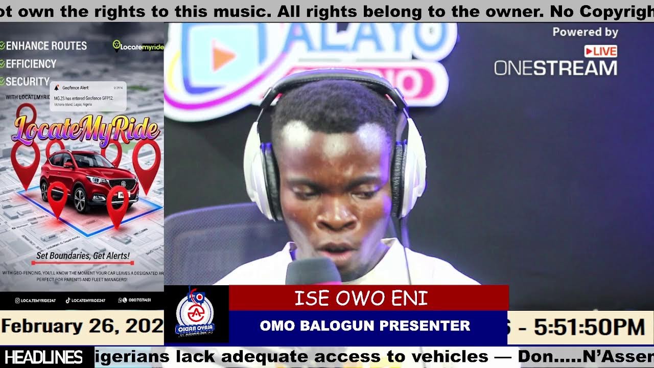 ISE OWO ENI - Live via OneStream Live #onestreamlive