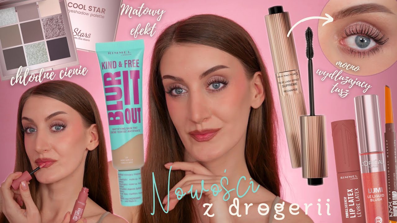 Nowości z drogerii ✨matowy podkład RIMMEL BLUR IT OUT, kredka NYX Duck Plump, wydłużający rzęsy tusz