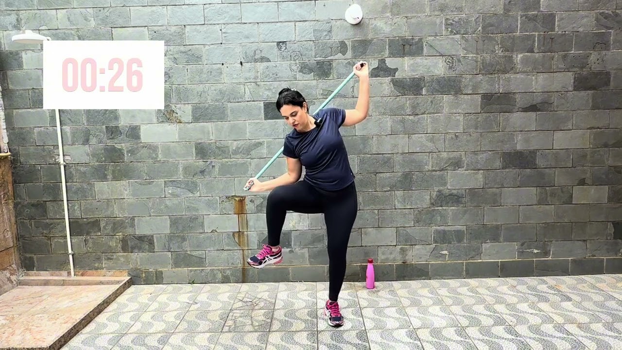Treino com Cabo de Vassoura 🧹 sem impacto iniciante.