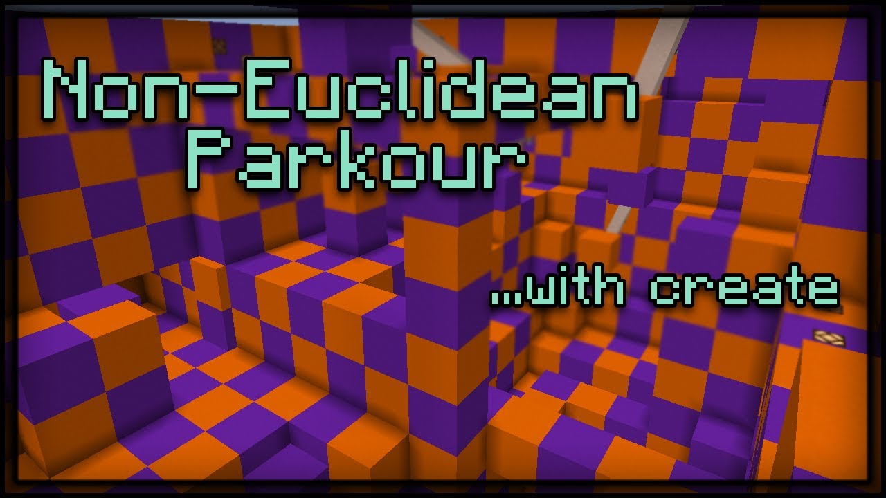 Minecraft Non-Euclidean Parkour with Create