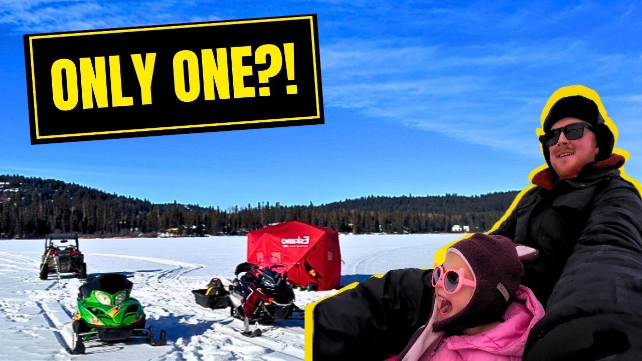 Family Ice Fishing Trip at the Cabin | Snowmobiles, Ice fishing & Winter Fun