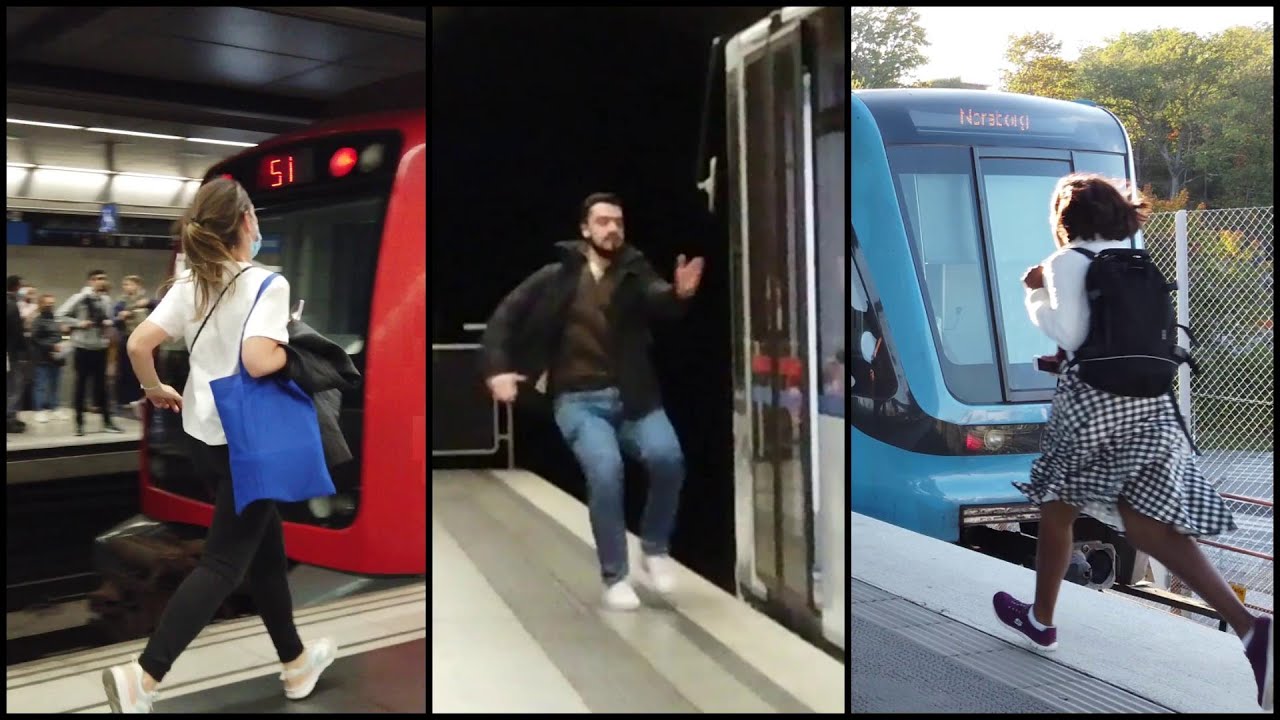 People trying to catch the train 🏃🏽🏃‍♂️🏃🏼‍♀️