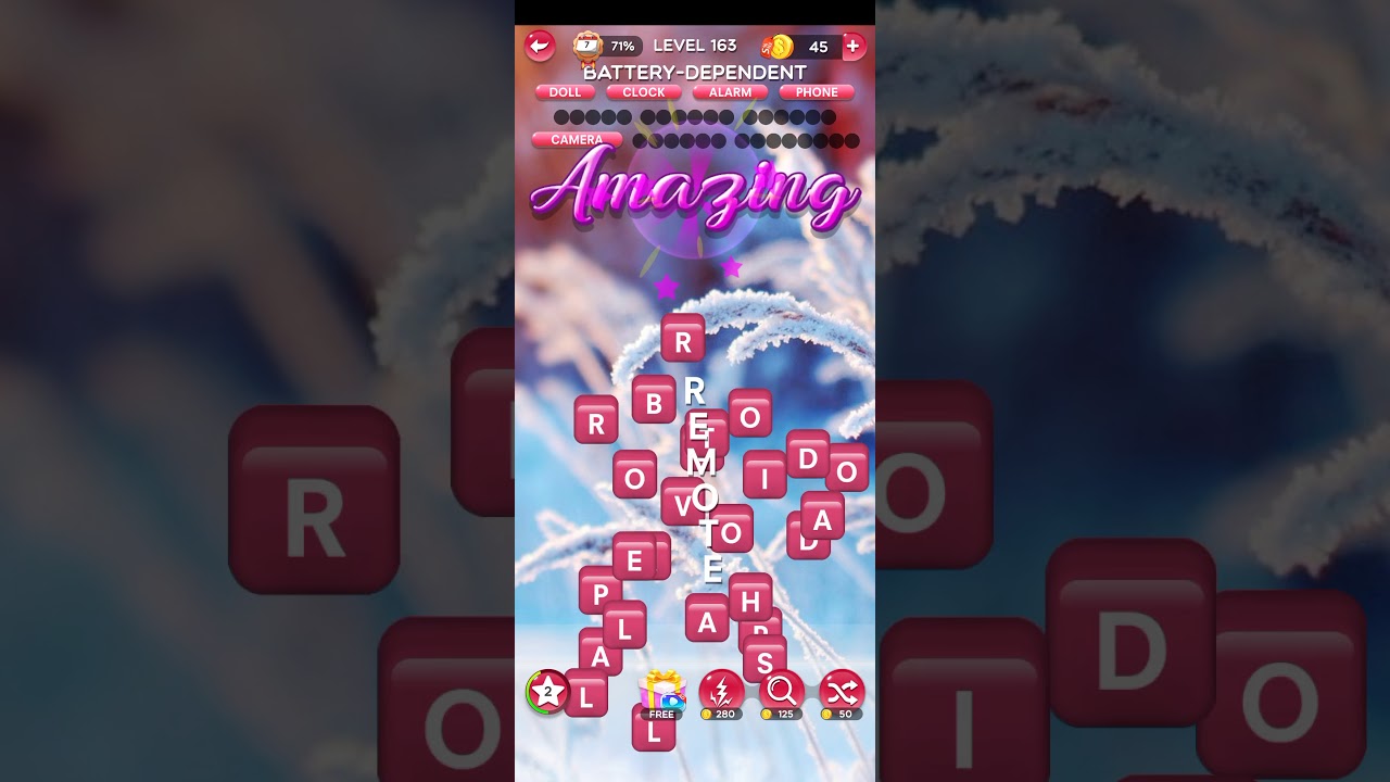 Word Crush Level 163 | Word Crush Battery-Dependent
