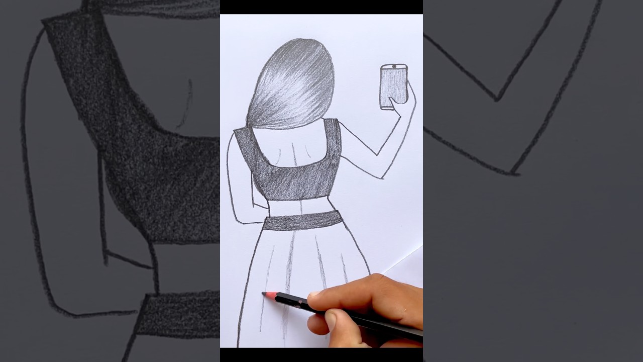 Girl drawing #howtodraw #pencilsketch #drawingtutorial #artwork