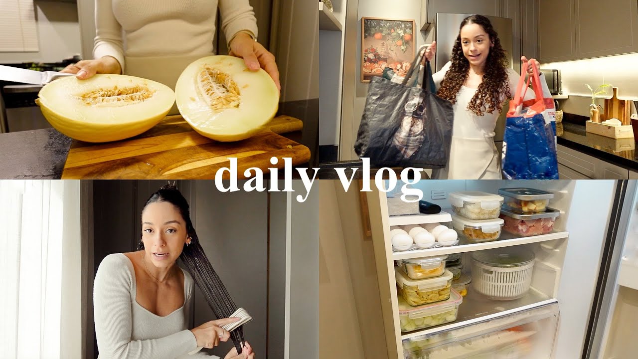 Voltando pra rotina, marmitas da semana, mercado, finalizando os cachos e organizando a vida.