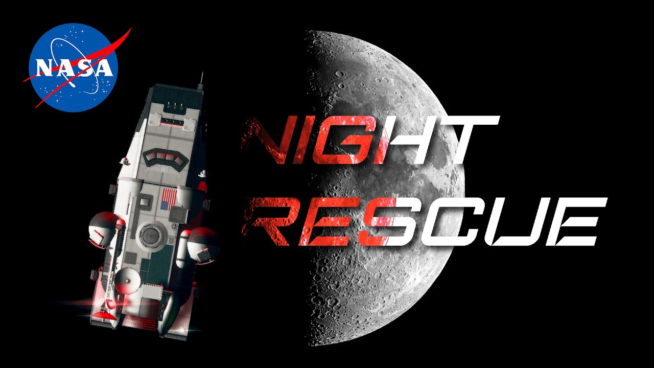 Night Rescue from The Moon | KSP