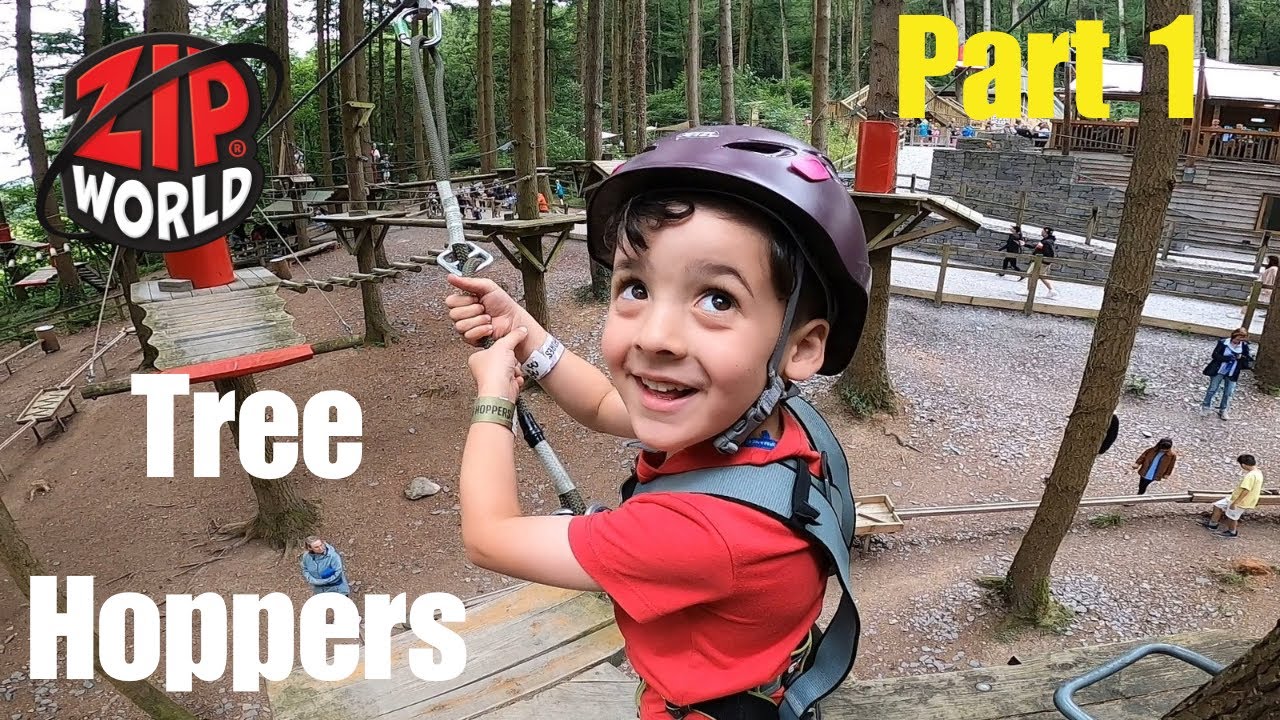 Tree Hoppers Aerial Obstacle Course Zip World Betws-y-Coed PART 1