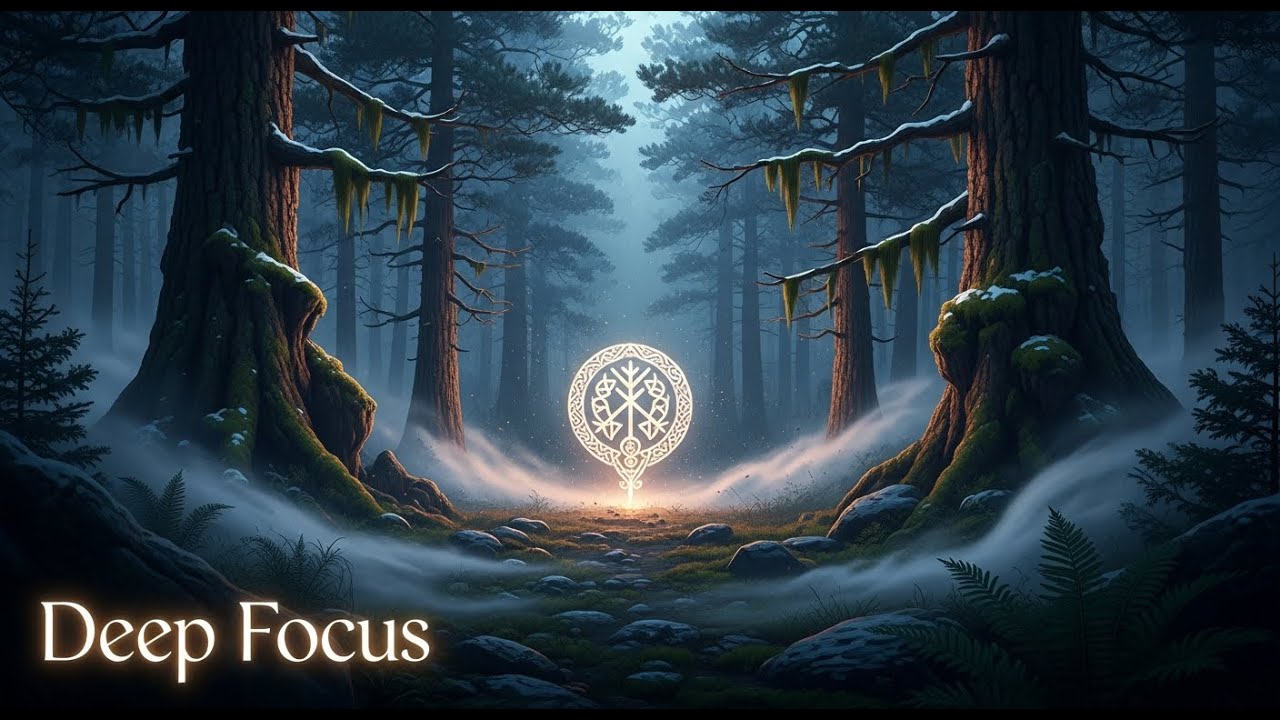 Nordic Pagan Ambient for Night Work | No Lyrics