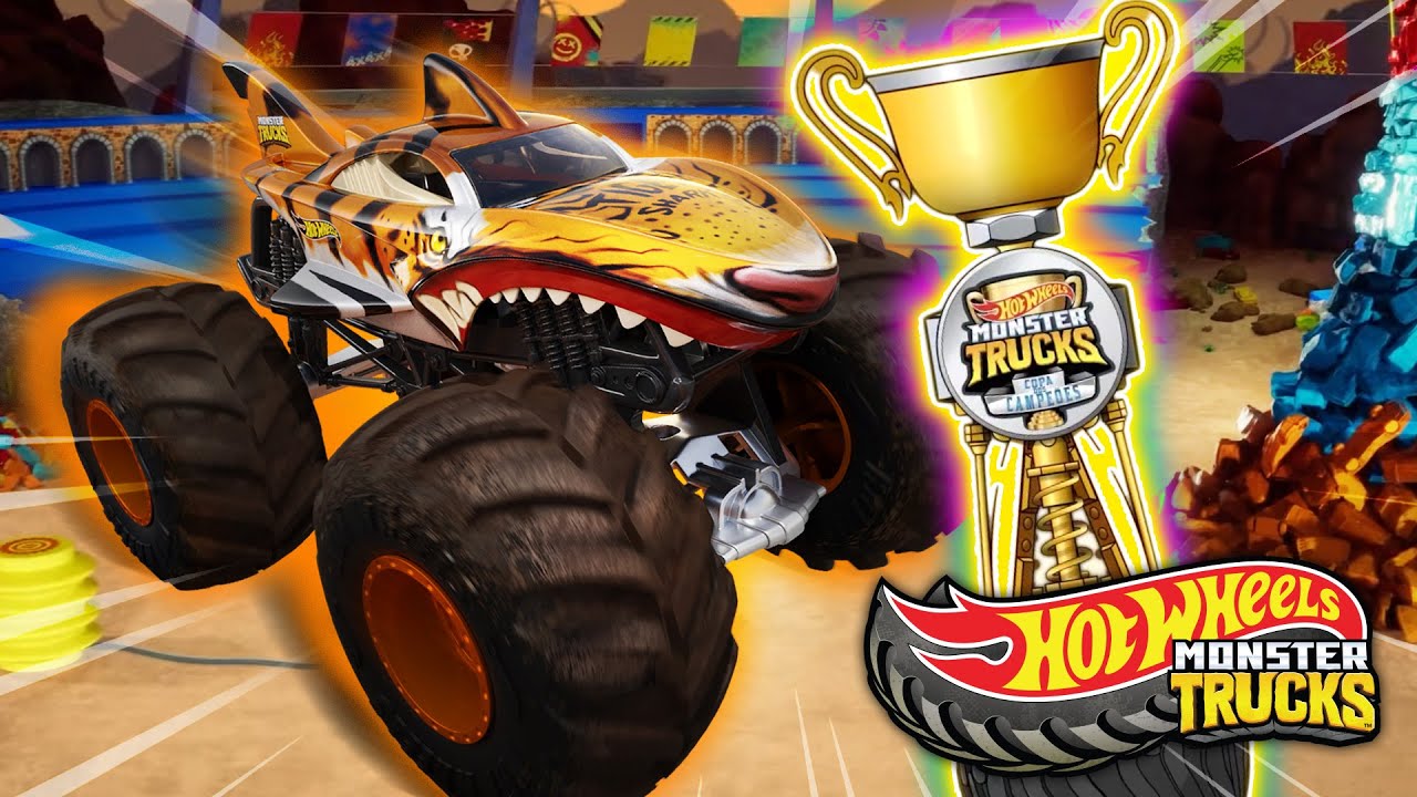 Duelo de Monster Trucks: ¡Aplasta, Choca y Gana el Trofeo! | Hot Wheels
