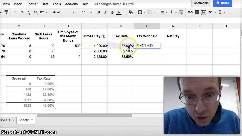 Tax Withheld Calculation