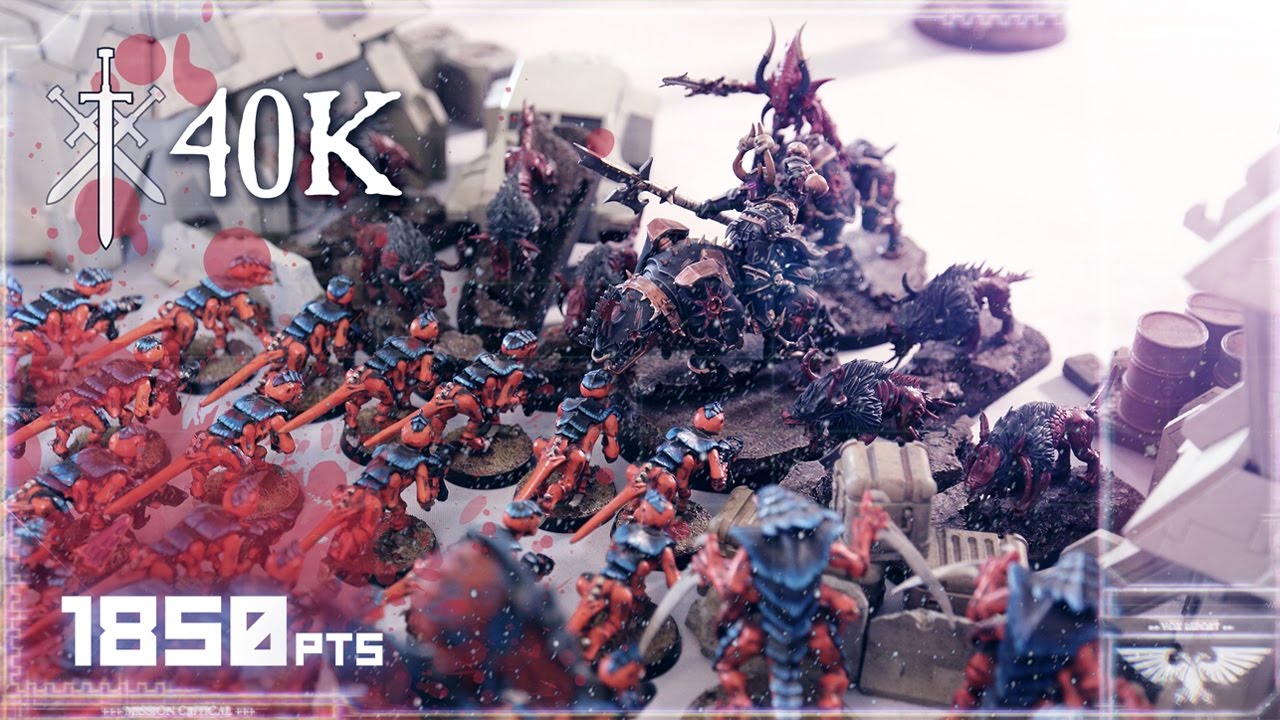 Warhammer 40k: Tyranids VS Khorne Daemonkin 1850pts