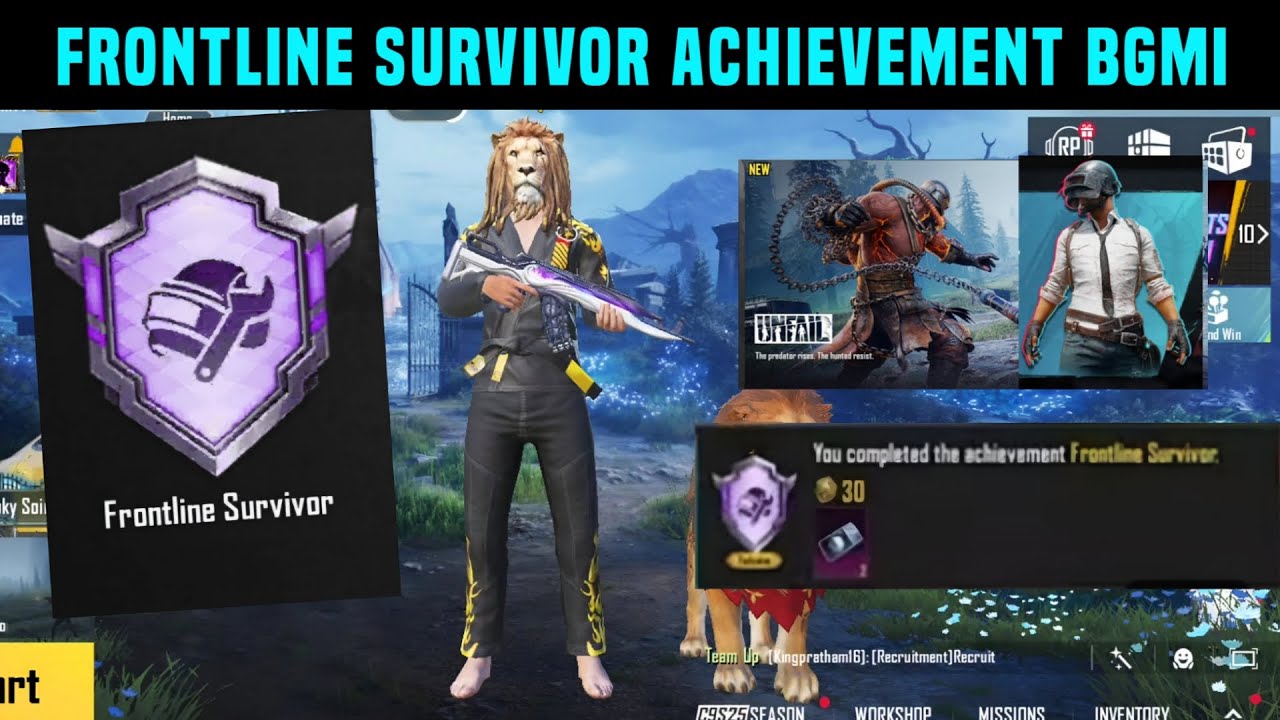 BGMI FRONTLINE SURVIVOR ACHIEVEMENT / HOW TO COMPLETE FRONTLINE SURVIVOR UNFAIL MODE ACHIEVEMENT