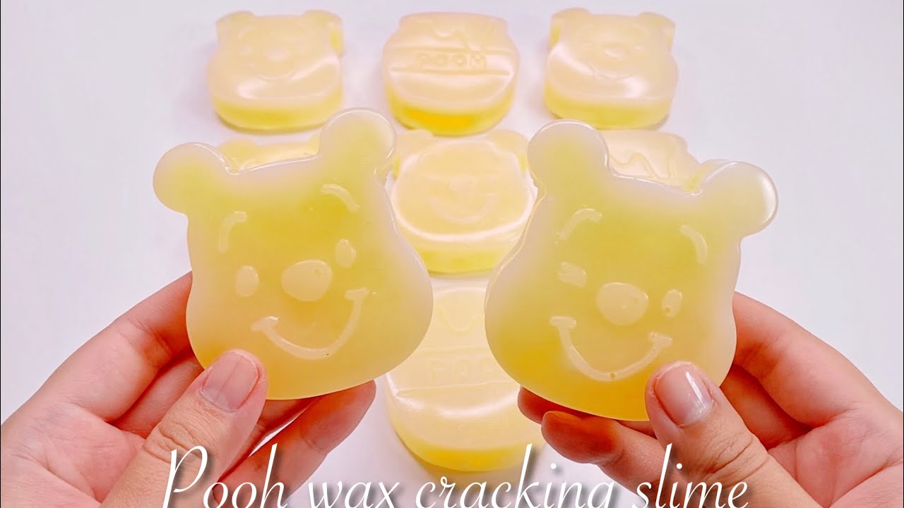 【ASMR】🧸プーさんのパキパキスライム🍯【音フェチ】Pooh wax cracking slime