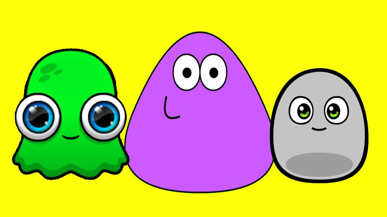 POU vs MOY 7 vs MyBOO - Pou y sus amigos juegan juntos. Juego de Pou.