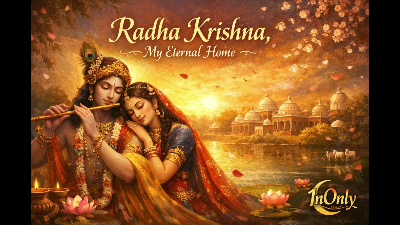 Radha Krishna, My Eternal Home | Peaceful Krishna Bhajan | Divine Flute Meditation Music | 1nOnly