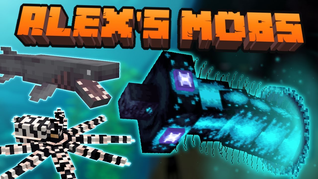 ALEX'S MOBS 1.11 ФИНАЛЬНЫЙ БОСС ЧЕРВЬ ПУСТОТЫ, ОСЬМИНОГ-МИМИК И НОВАЯ АКУЛА! ОБЗОР МОДА НА MINECRAFT