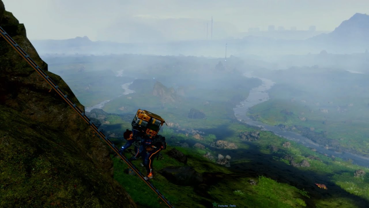 DEATH STRANDING ps4 Gameplay. Free roam, no hud. Ambient gameplay. Russian Lang.