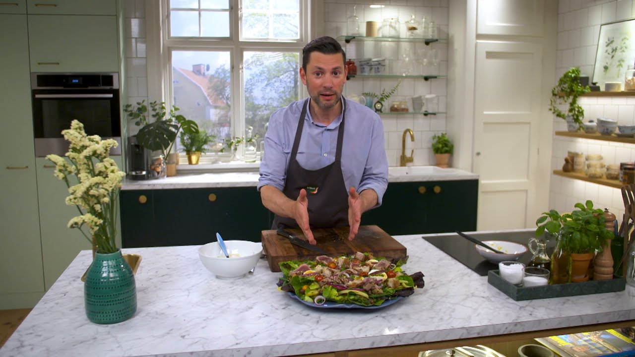 Kökets middag: Sallad nicoise med grillad tonfisk - Köket
