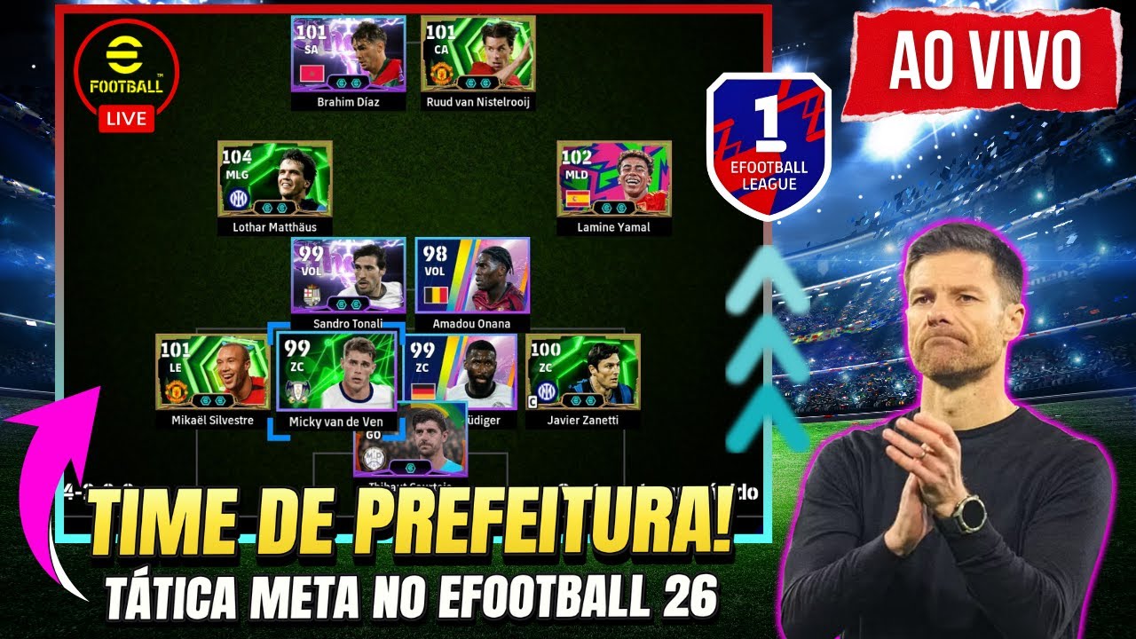 eFootball 2026 ⚽ | TIME DE PREFEITURA COM XABI ALONSO!💥 | Vem com LEME é AO VIVO🔥
