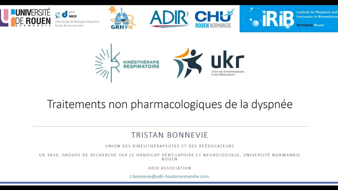 Traitements non pharmacologique de la dyspnée. [Tristan Bonnevie]