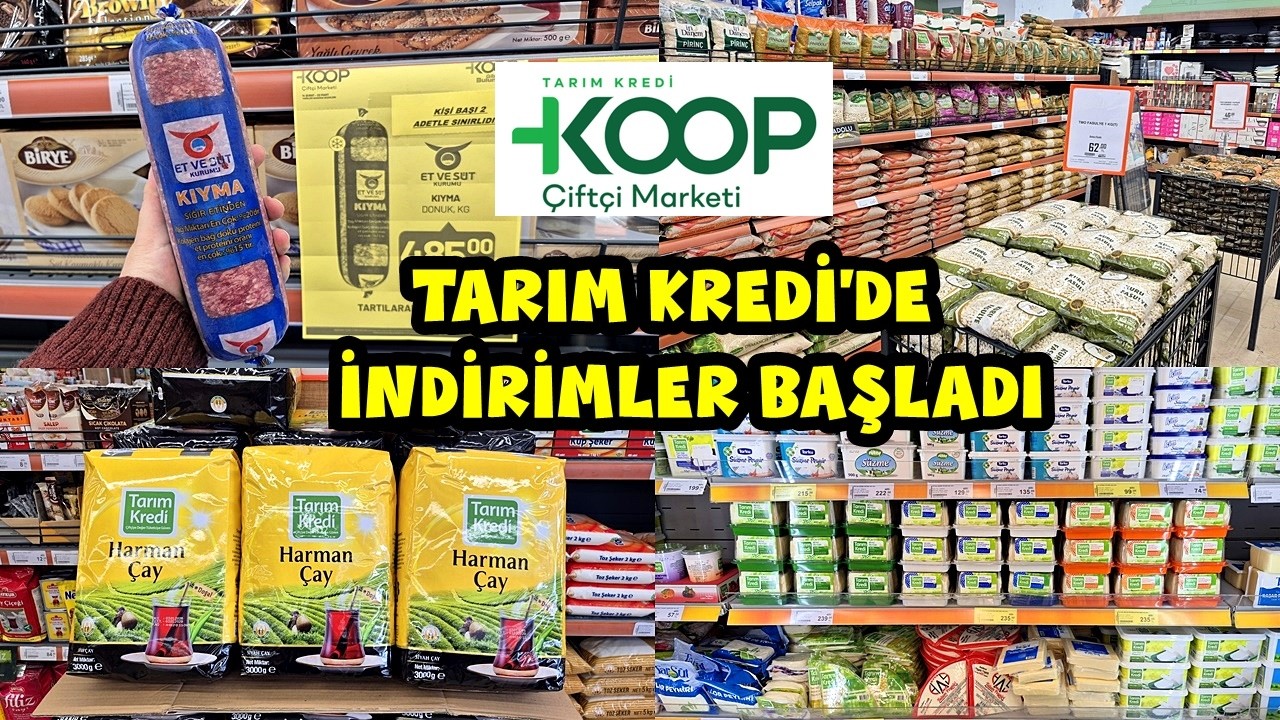 TARIM KREDİ'DE İNDİRİMLER BAŞLADI🔔KIYMA PEYNİR GIDA ÜRÜNLERİ İNDİRİMDE💯TARIM KREDİ MARKET FİYATLARI
