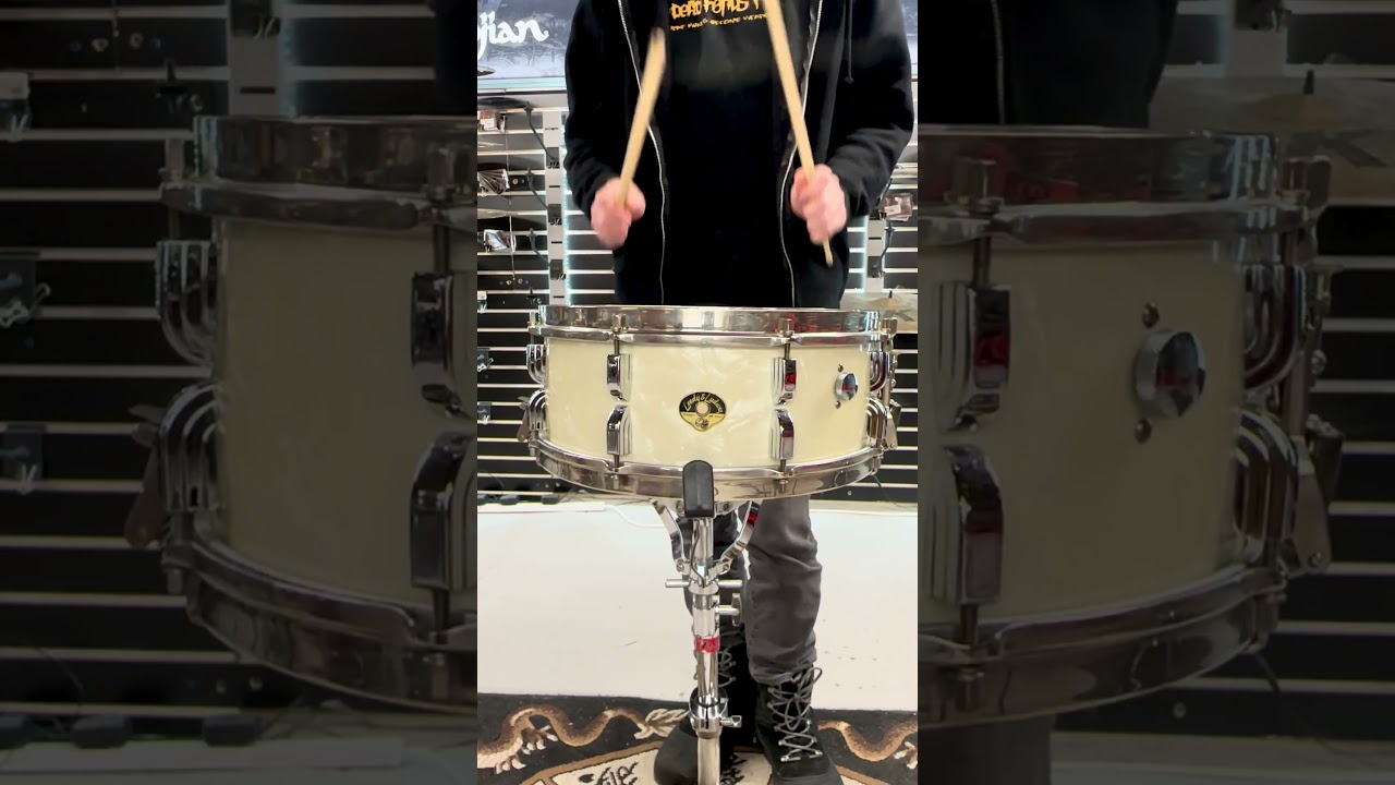 Leedy and Ludwig Broadway 5.5x14" Snare Drum White Marine Pearl Vintage 1953 😀