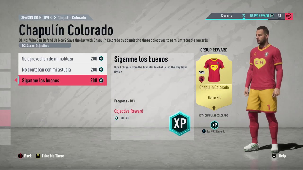 Chapulin Colorado FREE FUT KIT FIFA 20 Objectives