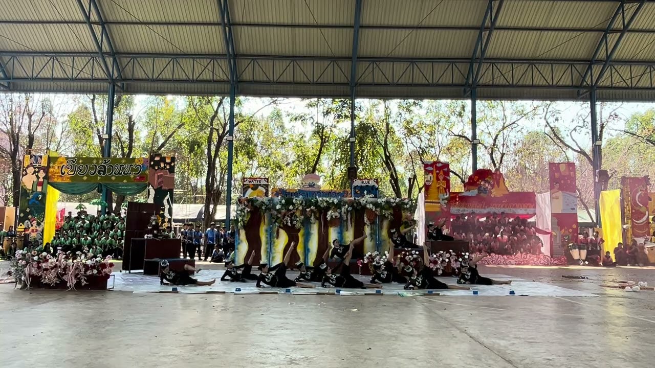 การแสดงและสแตนด์เชียร์ คณะนาคราช (สีน้ำเงิน) ดอกปีบเกมส์ 2568 โรงเรียนศรีมโหสถ