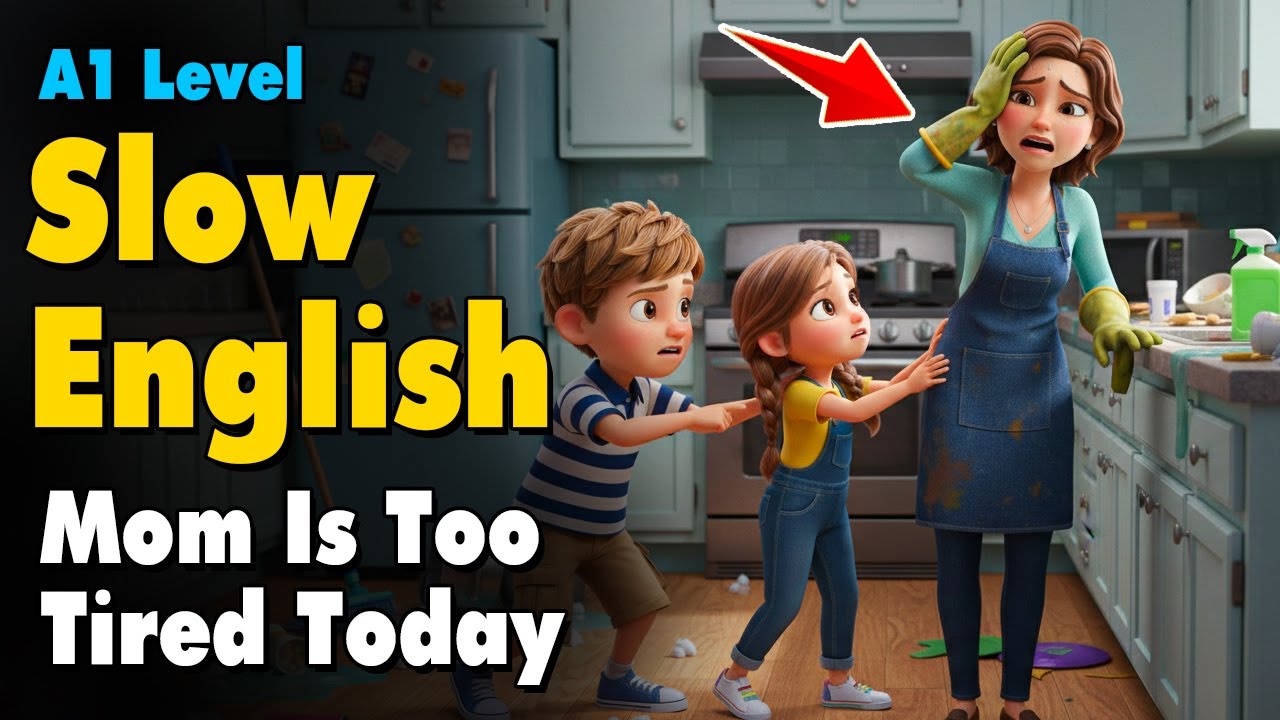 Mom Is Too Tired Today | Slow English Listening for Beginners (A1 Level)