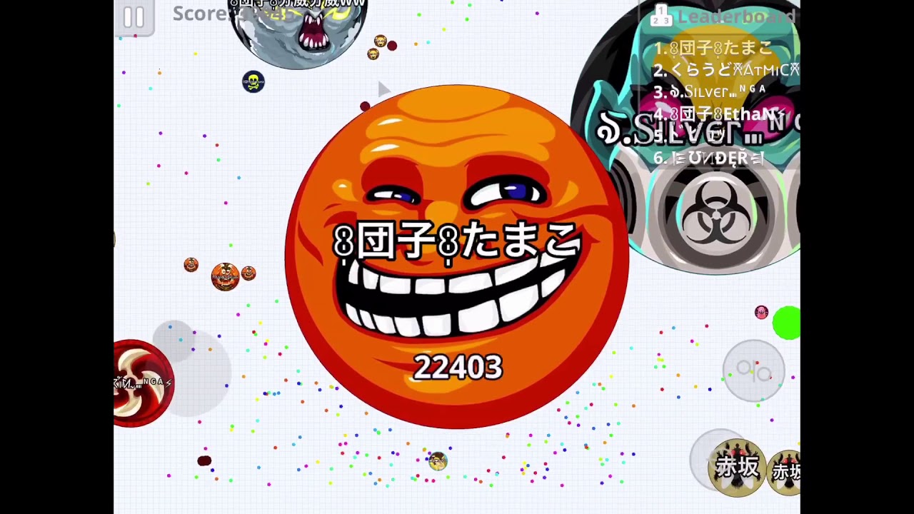 agario クラン大会決勝戦団子VSアトミック 2本先取 ２本目 104クランの頂点にたてるのか!??