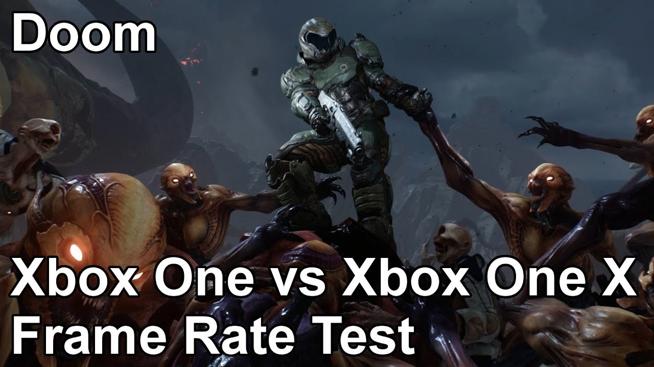 Doom Xbox One vs Xbox One X Frame Rate Test