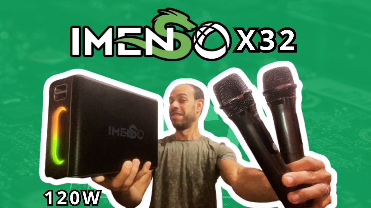 IMENSO X32 120W   KARAOKÊ TWS IPX4 - Caixa de som Bluetooth…