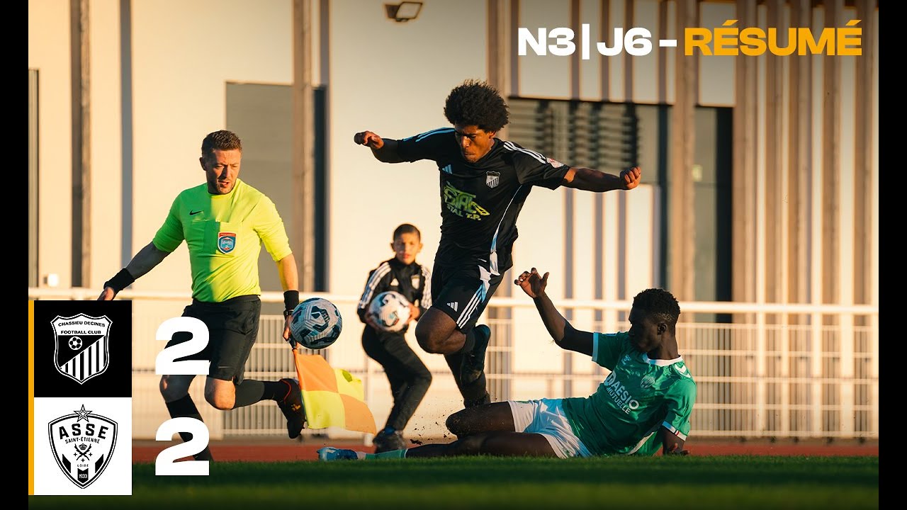 Résumé Chassieu-Décines FC - ASSE II | 2-2 | National 3, J6