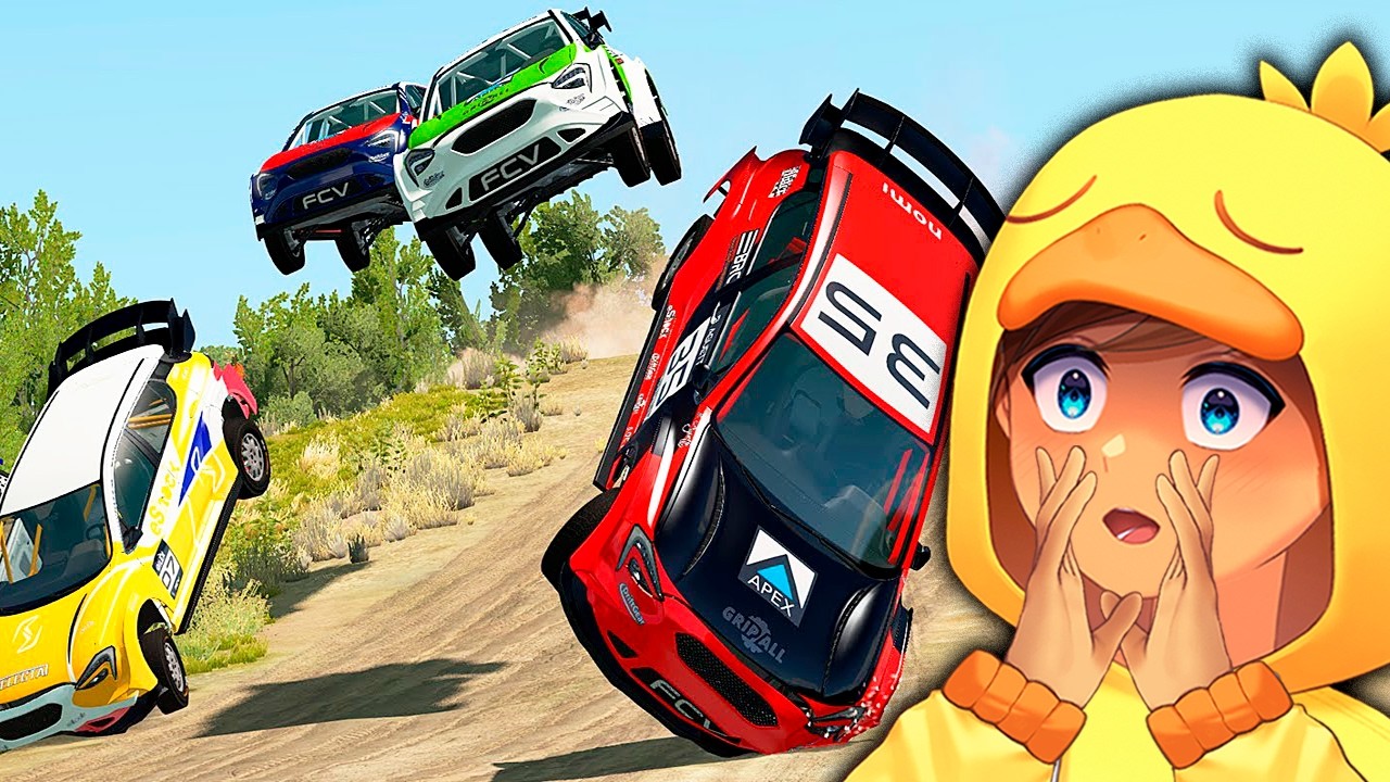 ACIDENTES DE CARROS NO RALLY DO BEAMNG DRIVE  Saito Reage