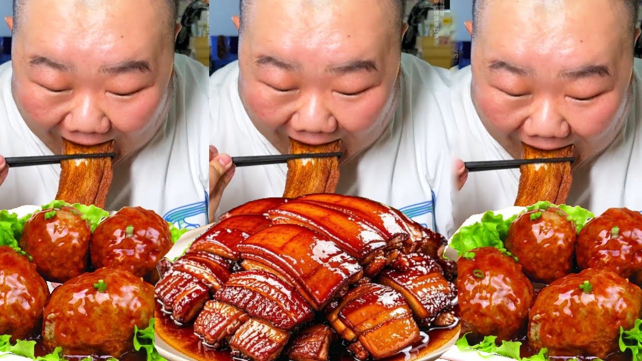 【大胃王挑戰】挑戰花300元吃西安把子肉！一整片肥而不膩入口即化，拳頭大的獅子頭滿嘴爆汁｜Food Challenge【櫻木花胖】