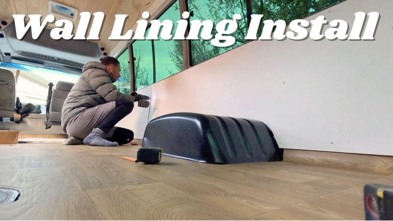 Installing the Wall Lining in the Toyota Coaster Bus