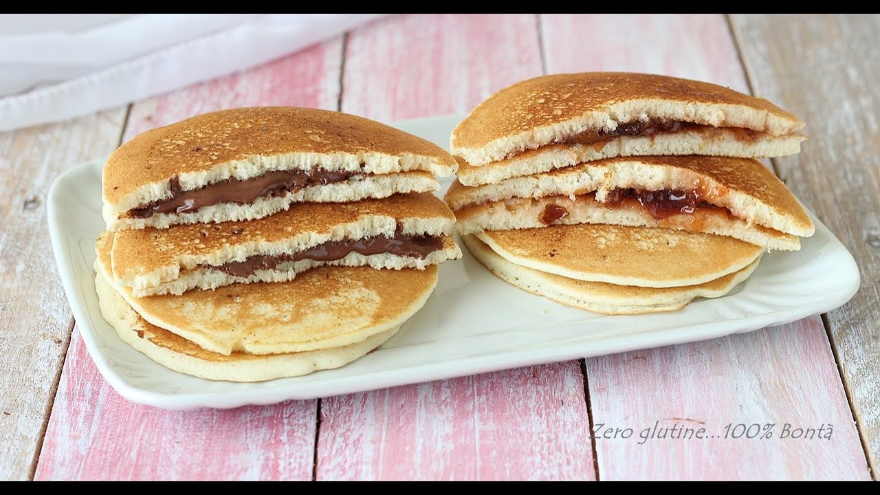 Colazione della Domenica: Dorayaki senza glutine ripieni di nutella e Confettura. Velocissimi!