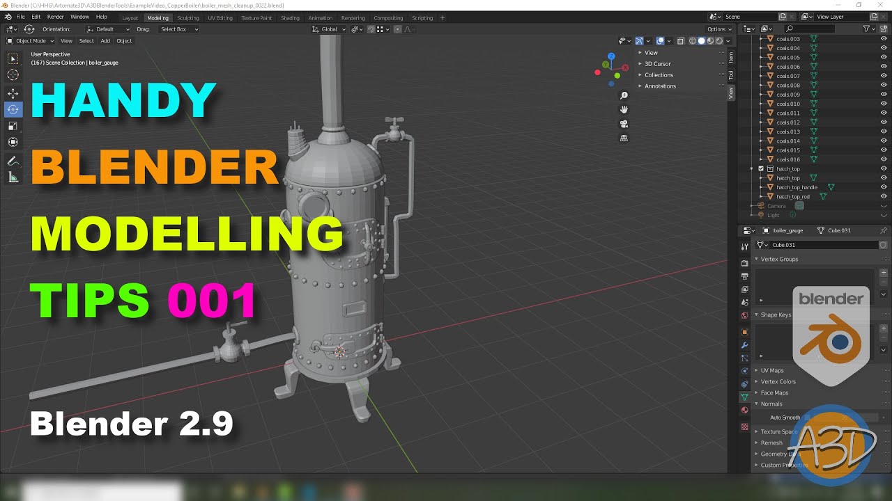 Handy Blender Modelling Tips 001 (For beginners!)