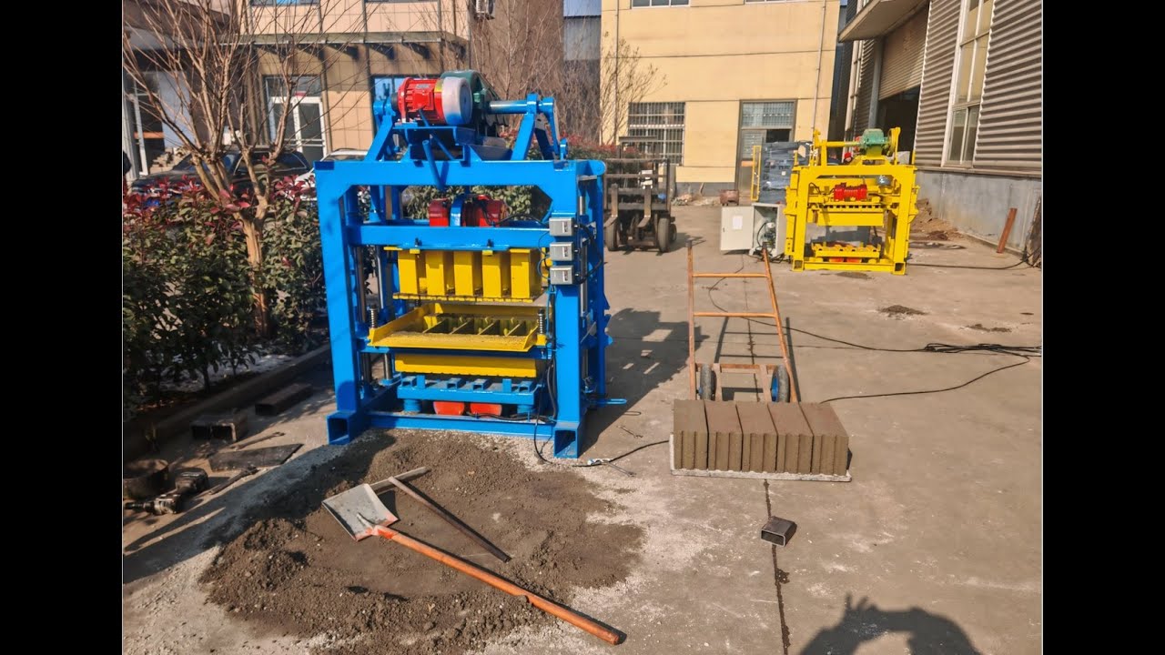 QTJ4-40 model concrete solid block making machine for Tanzania