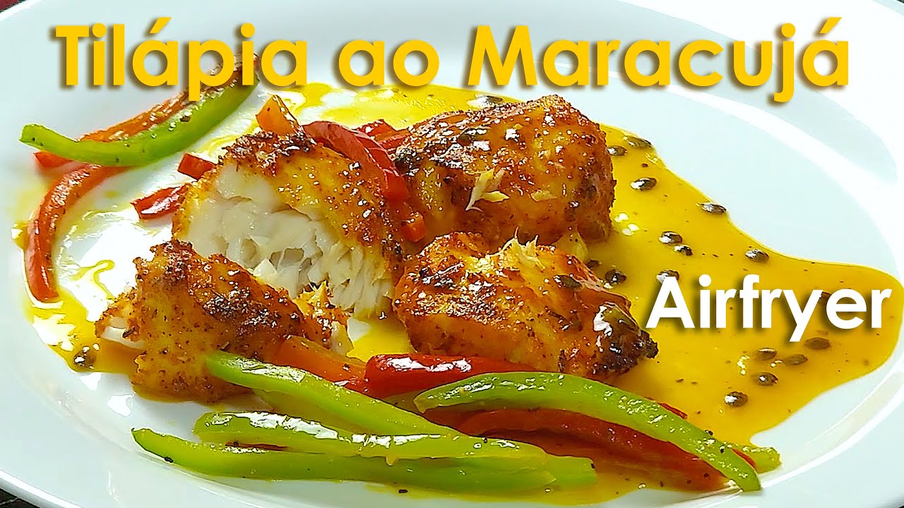 Receita de MEDALHÕES DE PEIXE TILÁPIA na AIRFRYER ao Molho de Maracujá 