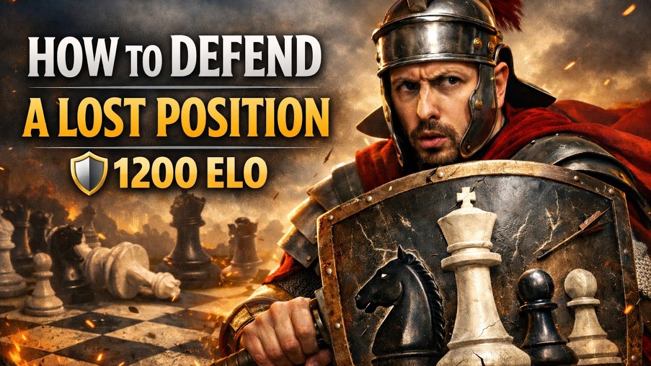 🛡️ HOW TO DEFEND A LOST POSITION IN CHESS (AND STILL WIN) | 1200 ELO