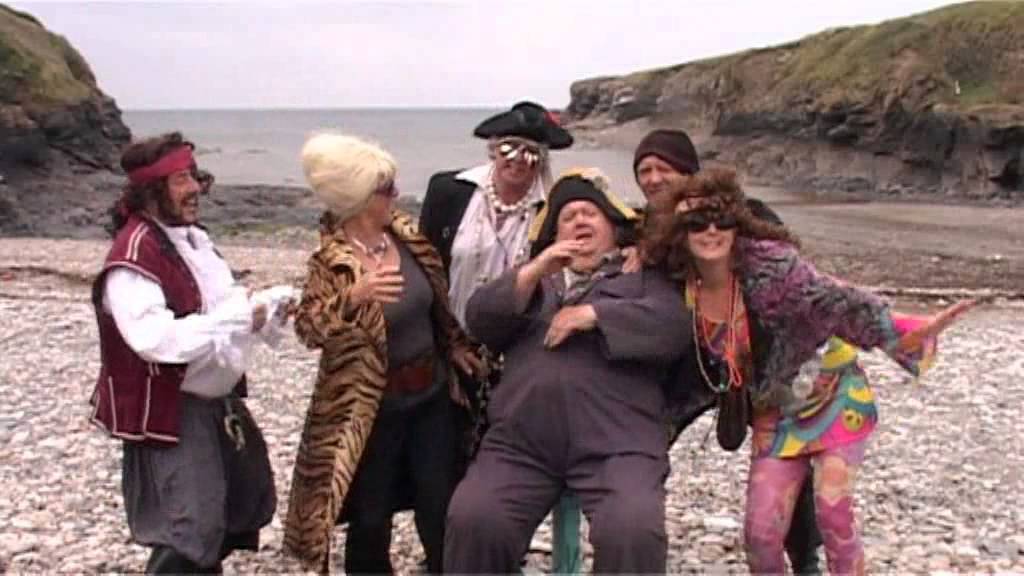 Pirate mayhem in Cornwall, England - Doc Martin star Bert Large & British Pirateers.