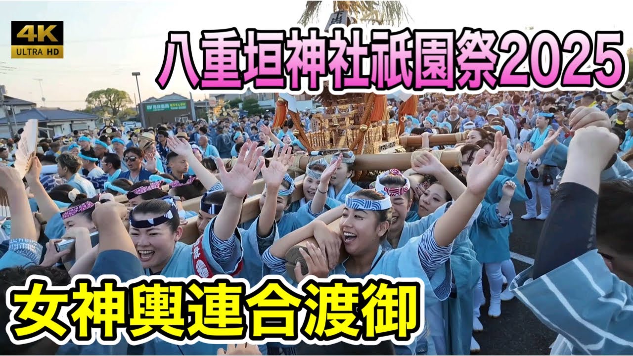 ​【八重垣神社 祇園祭2025】女神輿連合 発御！美しく、華麗に、そして力強く祭りの幕が開く！