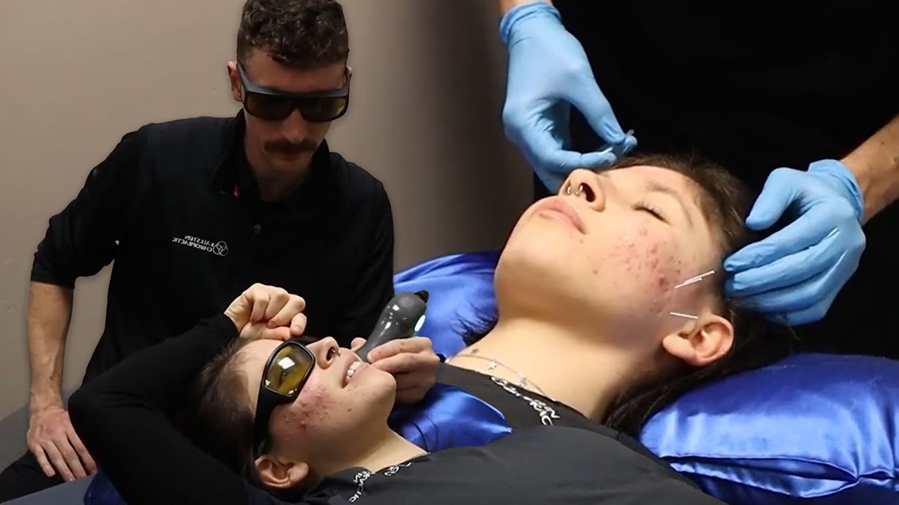 Dr. Nick Treats Madi for Jaw Tension │ Dry Needling and Class IV Laser for Jaw Pain