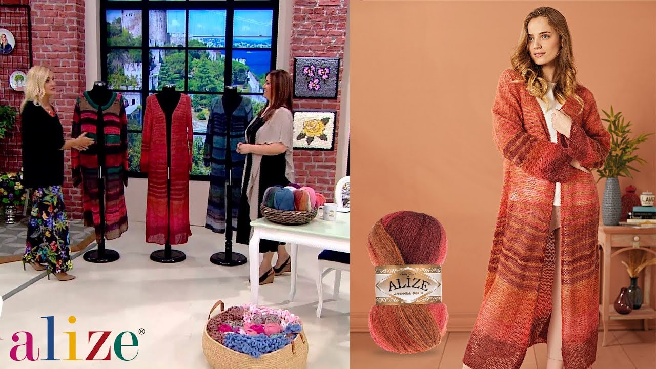 Alize Angora Gold Batik ile Uzun Hırka Yapımı - Long Cardigan with Angora Gold Batik Tutorial