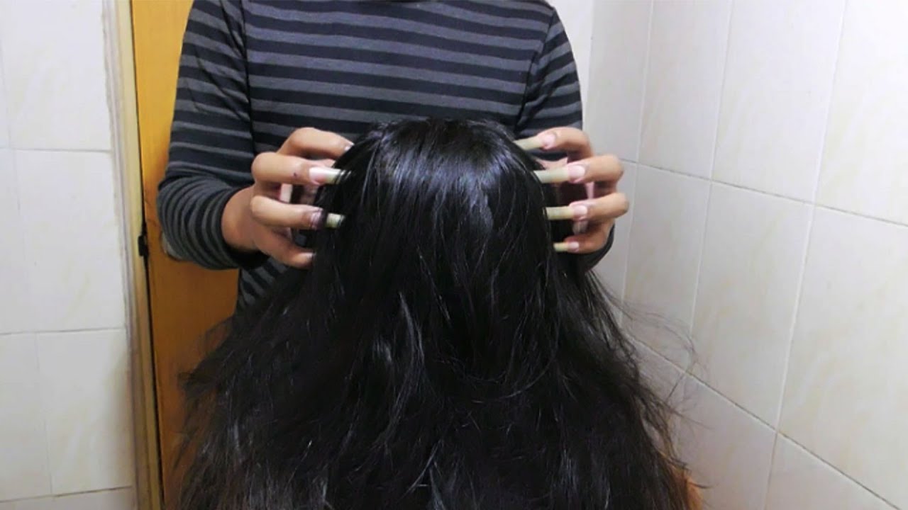 ASMR Fast/Aggressive Scalp Scratching with long nails