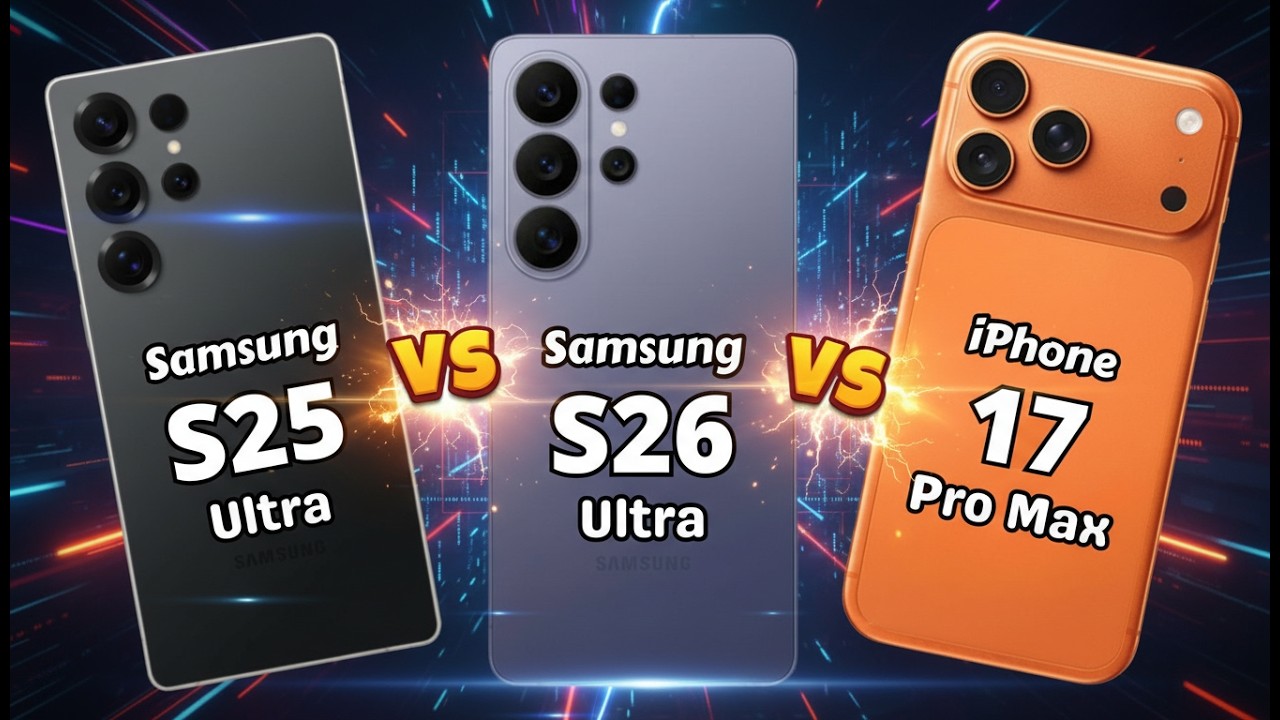 Samsung S25 Ultra vs Samsung S26 Ultra vs iPhone 17 Pro Max